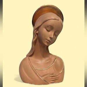 Vintage 1968 Italian Madonna head statue